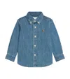 Ralph Lauren Polo Pony Denim Shirt In Blue
