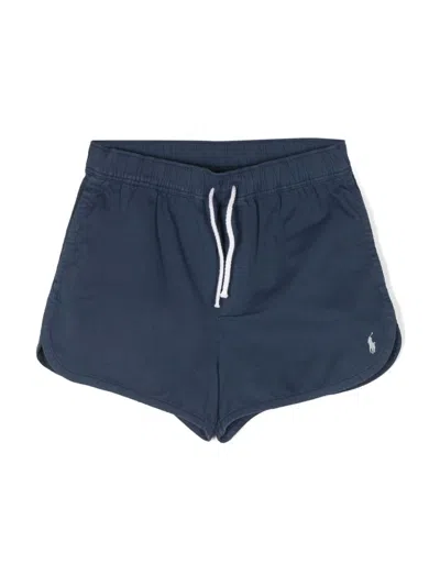 Ralph Lauren Kids' Polo Pony Drawstring Shorts In Blue