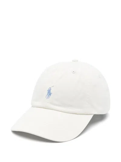 Ralph Lauren Polo Pony Embroidered Cap In White