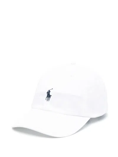 Ralph Lauren Polo Pony Embroidered Cap In White