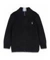 Polo Ralph Lauren Polo Pony-embroidered Cardigan In Black