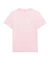 Polo Ralph Lauren Custom Slim Fit Jersey Crewneck T-shirt Man T-shirt Light Pink Size L Cotton In Pink