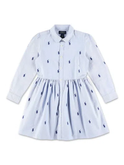 POLO RALPH LAUREN POLO PONY-EMBROIDERED SHIRT DRESS