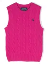 Polo Ralph Lauren Polo Pony-embroidered Vest In 粉色