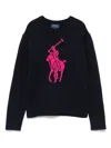 Polo Ralph Lauren Polo Pony-intarsia Sweater In Blue