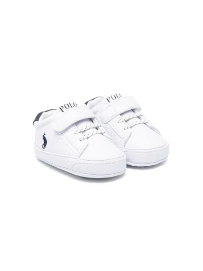 Ralph Lauren Babies' Polo-pony-motif Sneakers In White