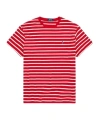 Polo Ralph Lauren Custom Slim Fit Striped Jersey T-shirt In Red