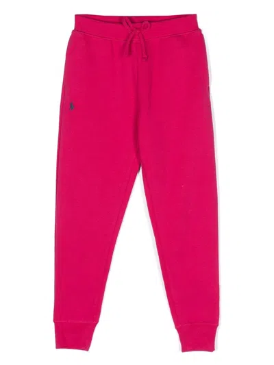 Polo Ralph Lauren Kids' Polo Pony Motif Track Pants In Pink