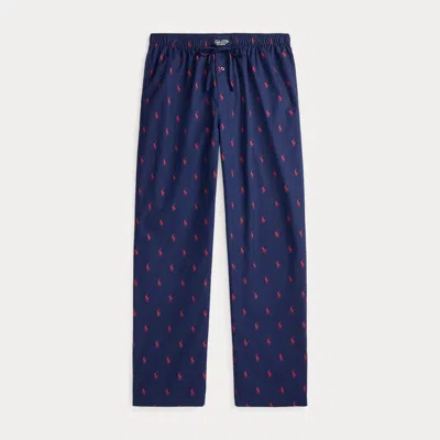Ralph Lauren Polo Pony Pajama Pant In Blue