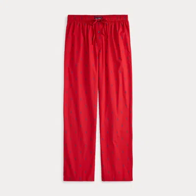 Ralph Lauren Polo Pony Pajama Pant In Red