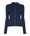 Polo Ralph Lauren Womens Newport Navy Brand-embroidery Long-sleeve Cotton-jersey Polo Shirt In Blue