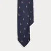 Polo Ralph Lauren Striped Silk Repp Club Tie In Navy