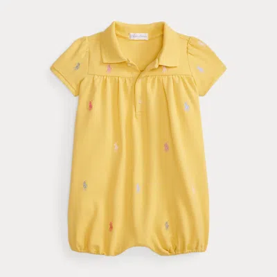 Ralph Lauren Babies'  Polo Pony Stretch Mesh Polo Shortall