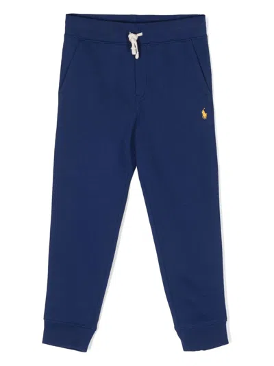 Ralph Lauren Kids' Polo Pony Tie-fastening Trousers In Blue