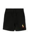 Polo Ralph Lauren Prl Kid Boy Big Polo Player Print Shorts Black In Black