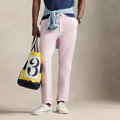 Ralph Lauren Polo Prepster Classic Fit Striped Pant In Rose/white