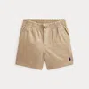 Polo Ralph Lauren Logo-embroidered Cotton Shorts In Khaki Hill