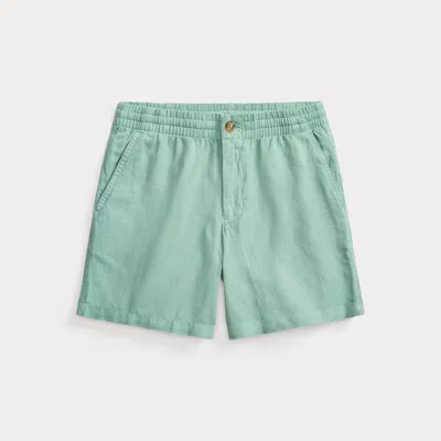 Ralph Lauren Kids' Polo Prepster Linen-cotton Short In Celadon In Green