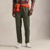 Ralph Lauren Polo Prepster Slim Tapered Linen Pant In New Olive