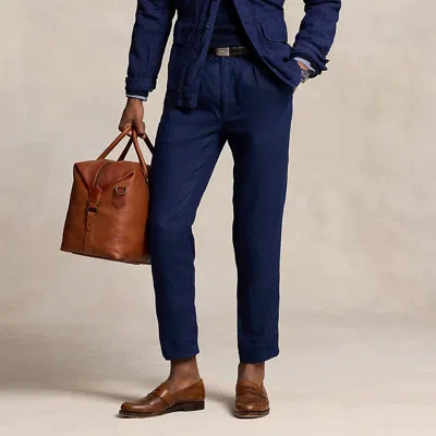 Polo Ralph Lauren Polo Prepster Slim Tapered Linen Pant In Newport Navy