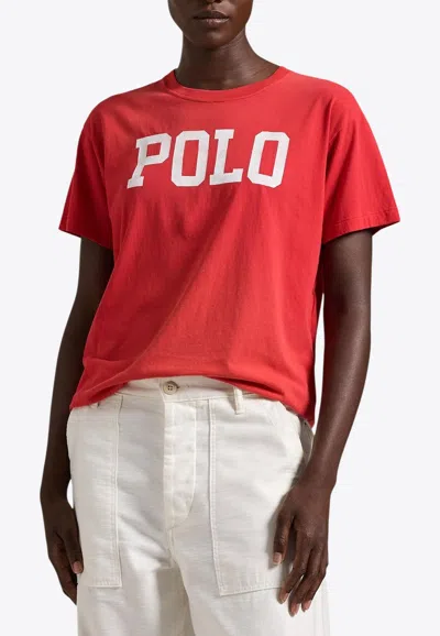 Ralph Lauren Polo Print T-shirt In Red