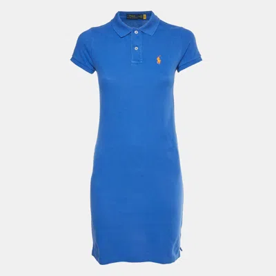 Ralph Lauren Polo  Blue Pique Knit Polo Mini Dress