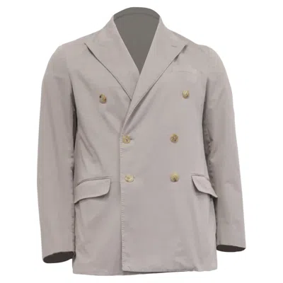Pre-owned Ralph Lauren Polo  Double-breasted Blazer In Grey Cotton In Gray