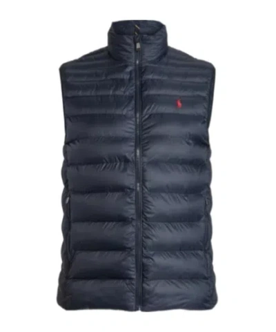 Polo Ralph Lauren Logo-embroidered Padded Vest In Black