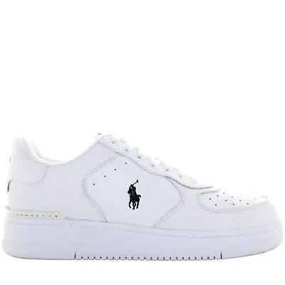 Pre-owned Ralph Lauren Polo  P24us Men's Low Sneakers 809891791009 Masters Court In White