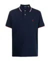 Polo Ralph Lauren Sky Blue T-shirt With Structured Collar In Black