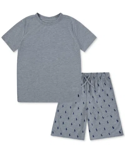 Ralph Lauren Babies' Polo  Toddler Boys Jersey Knit Sleep Set In Andover Heather