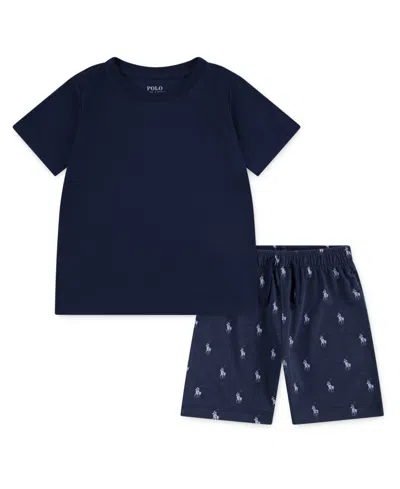 Ralph Lauren Babies' Polo  Toddler Boys Jersey Knit Sleep Set In Newport