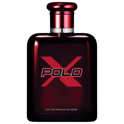 Ralph Lauren Polo Red Extreme Eau De Parfum With Leather 4.2 Oz/125 ml In Transparent