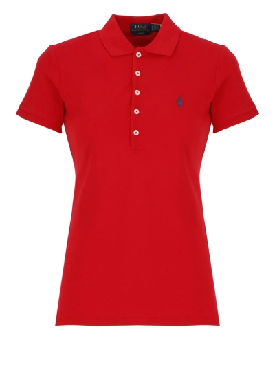 Ralph Lauren Polo Shirt With Pony Logo In Red