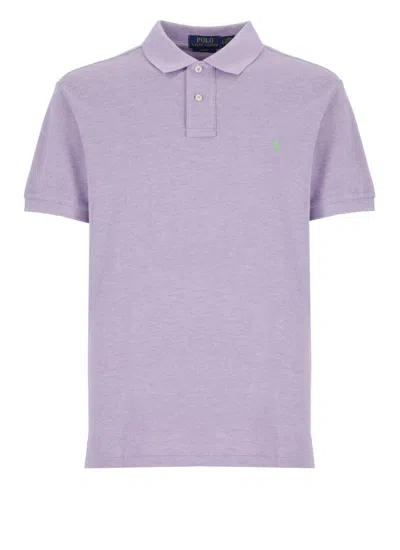 Ralph Lauren Polo Shirt With Pony In Purple