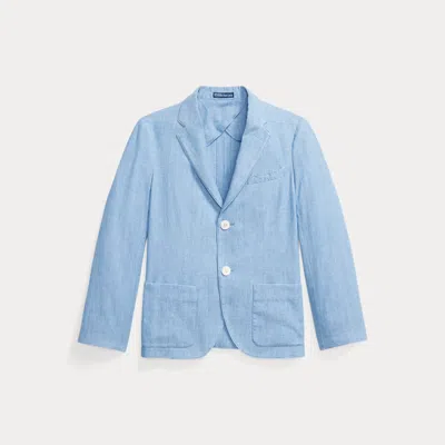 Ralph Lauren Kids' Polo Soft Chambray Suit Jacket In Indigo Chambray In Blue