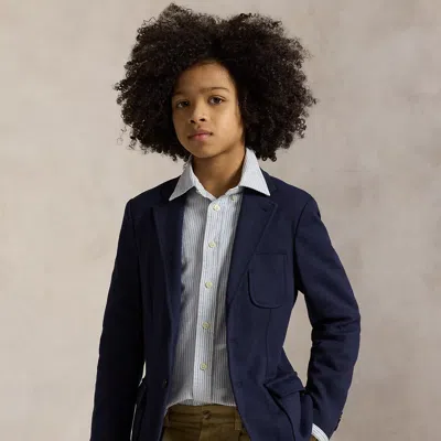 Ralph Lauren Kids' Polo Soft Interlock Sport Coat In Rl Navy In Blue