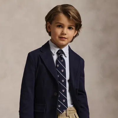 Ralph Lauren Kids' Polo Soft Interlock Sport Coat In Rl Navy In Blue