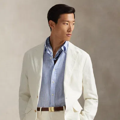 Polo Ralph Lauren Polo Soft Modern Fit Linen Suit Jacket In Cream In White