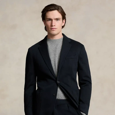 Ralph Lauren Polo Soft Tailored Knit Mesh Blazer In Polo Black