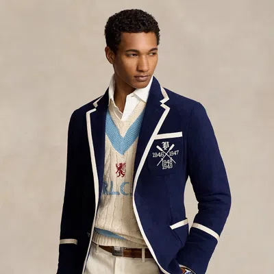 Ralph Lauren Polo Soft Tailored Terry Sport Coat In Heritage Blue