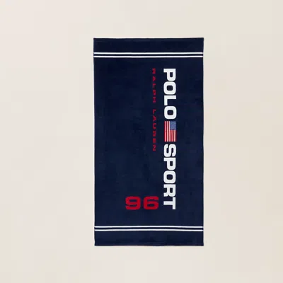 Polo Ralph Lauren Polo Sport Beach Towel In Navy In Blue