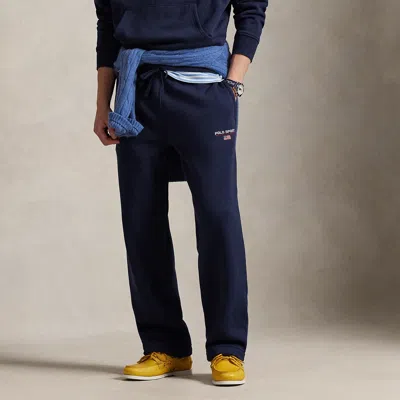 Polo Ralph Lauren Polo Sport Fleece Sweatpant In Cruise Navy  White In Blue