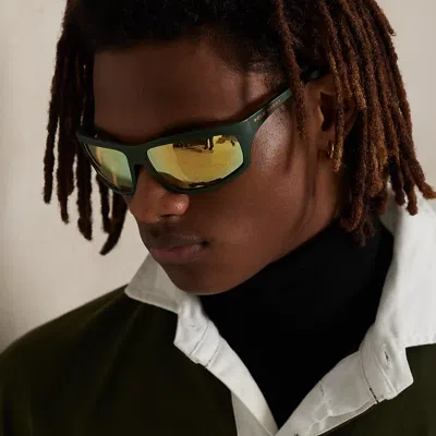Ralph Lauren Polo Sport Mirrored Sunglasses In Green