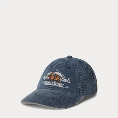 Ralph Lauren Polo Sportsman Corduroy Cap In Blue