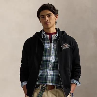 Ralph Lauren Polo Sportsman Fleece Full-zip Hoodie In Black