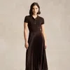 Polo Ralph Lauren Polo Sweater-bodice Midi Dress In Squire Brown