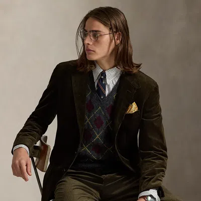 Ralph Lauren Polo Tailored Fit Corduroy Suit Jacket In Green