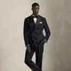 Ralph Lauren Polo Tailored Fit Wool Barathea Tuxedo In Black