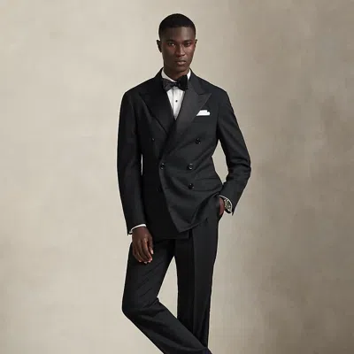 Ralph Lauren Polo Tailored Fit Wool Barathea Tuxedo In Black